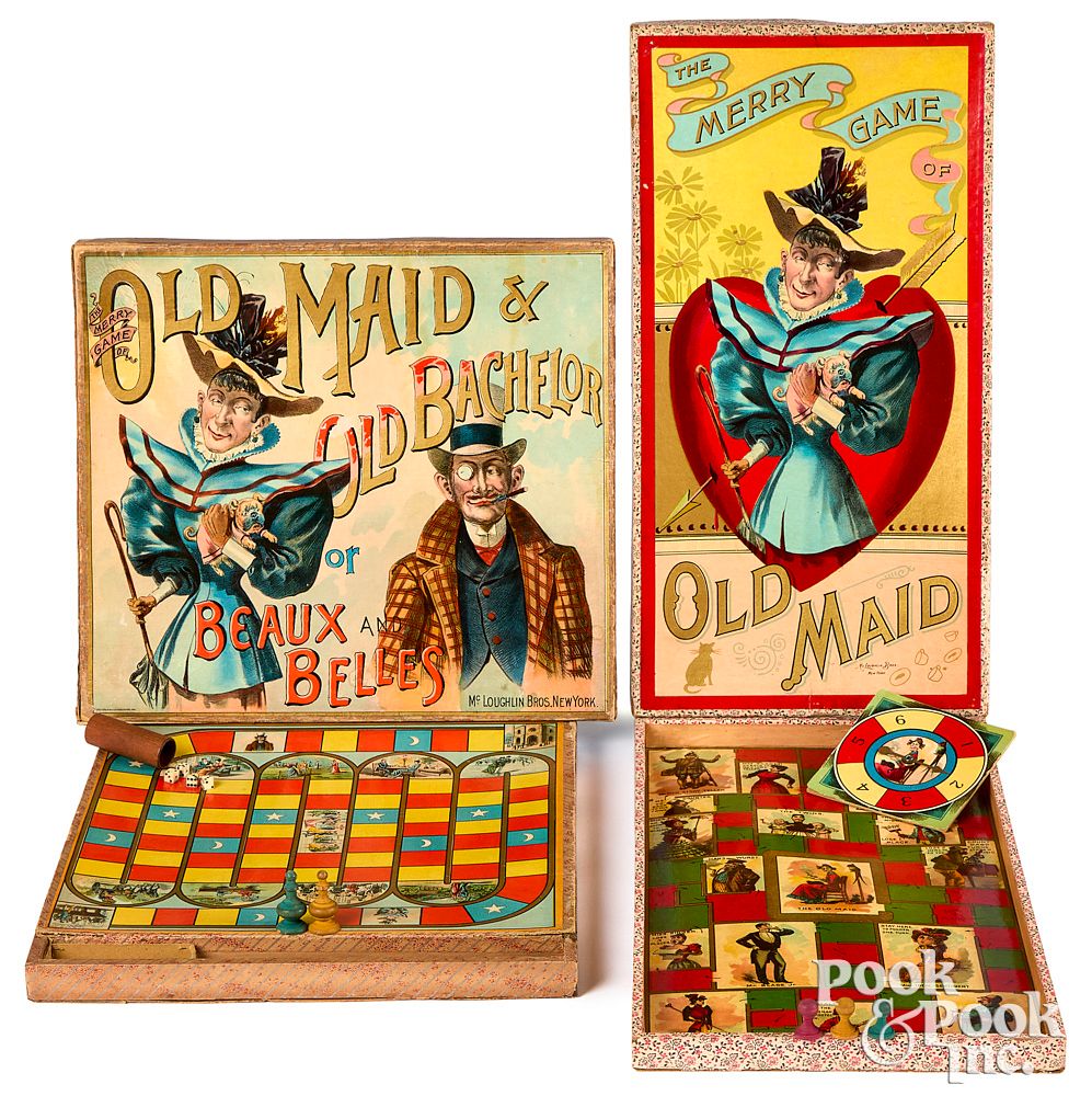 Appraisal: Two McLoughlin Bros Old Maid games Two McLoughlin Bros Old