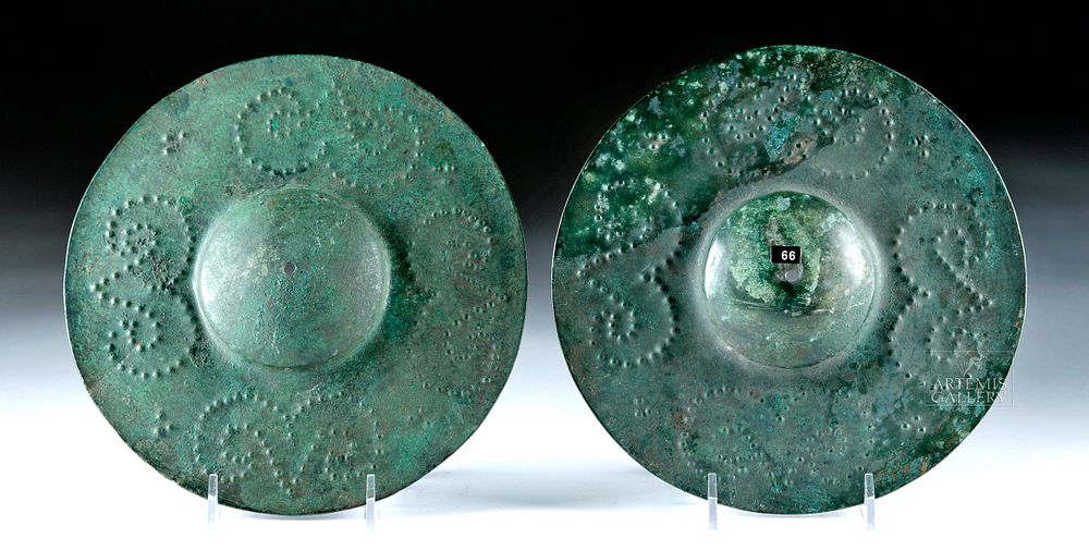 Appraisal: Large Achaemenid Bronze Shield Bosses matched pr Ancient Near East