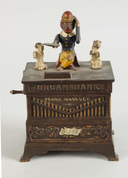 Appraisal: Organ Bank Dancing Cat Dog Original working condition Missing trap