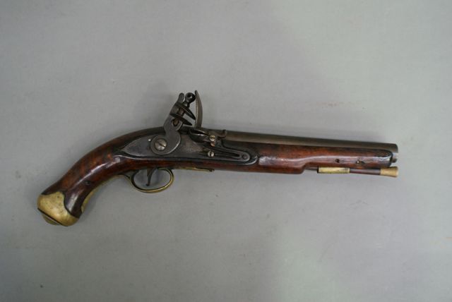 Appraisal: A Dragoon style flintlock single shot pistol caliber inch barrel