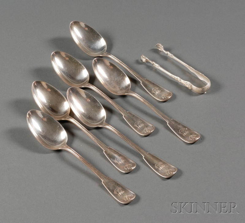 Appraisal: Seven Tiffany Co Sterling Flatware Items comprising a pair of