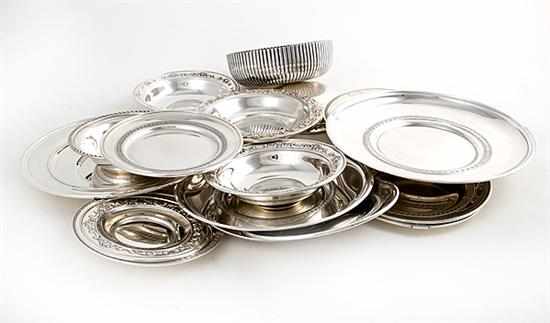 Appraisal: American sterling dishes bowls and trays various makers and patterns