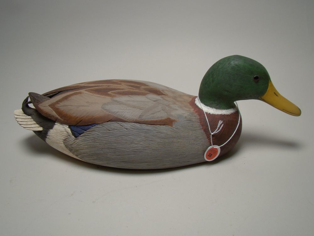 Appraisal: MALLARD DRAKE DECOY By Paul Carson Raised feathers and original