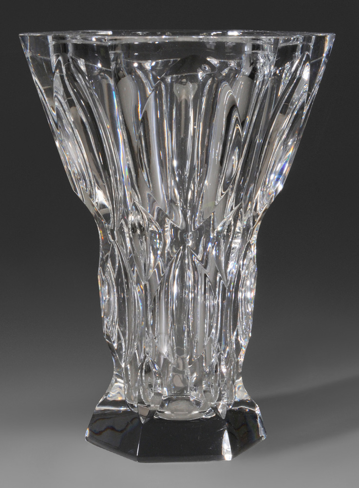 Appraisal: Lalique Glass Derby Pattern Vase French late th century base