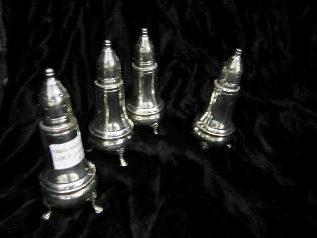 Appraisal: Set of Sterling Silver Salt Peppers glass lined