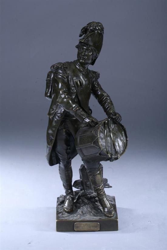 Appraisal: AFTER ETIENNE HENRI DUMAIGE French - Avant le Combat Bronze