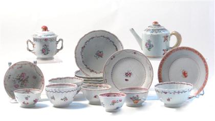 Appraisal: Group of assorted Chinese export porcelain teawares th century Comprising