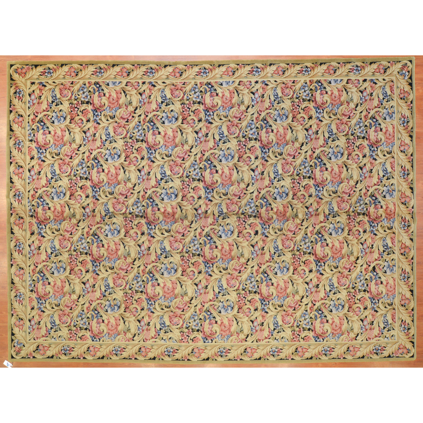 Appraisal: SAVONNERIE RUG INDIA X Modern hand-knotted wool pile on cotton