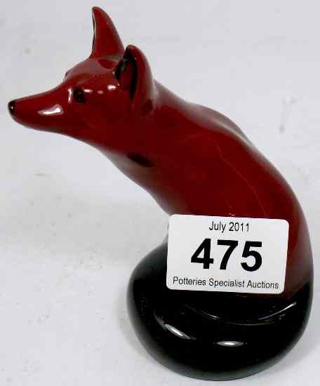 Appraisal: Royal Doulton Flambe Model of a small seated Fox