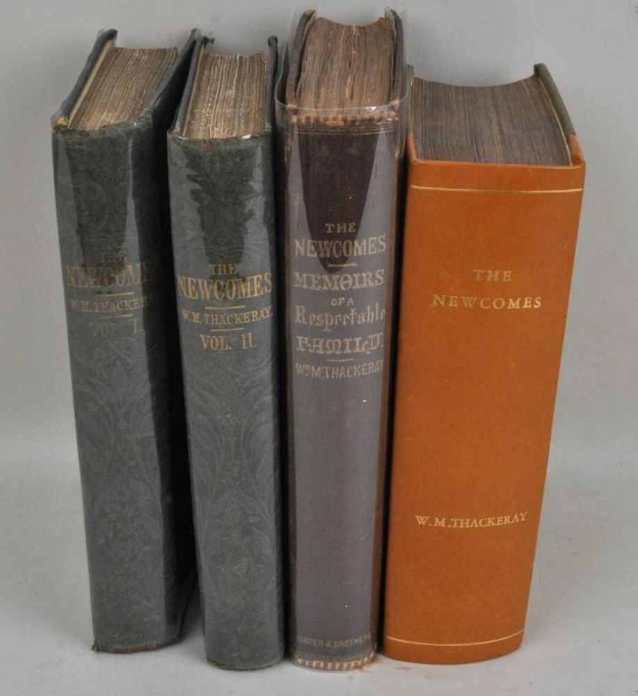 Appraisal: W M Thackeray The Newcomes st Bound Editions illustrated by