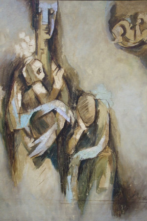 Appraisal: Govind Indian Contemporary School mid-late th century- Mother and child