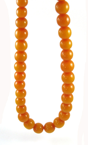 Appraisal: BALTIC PRESSED AMBER BEAD NECKLACE measuring inches in length and