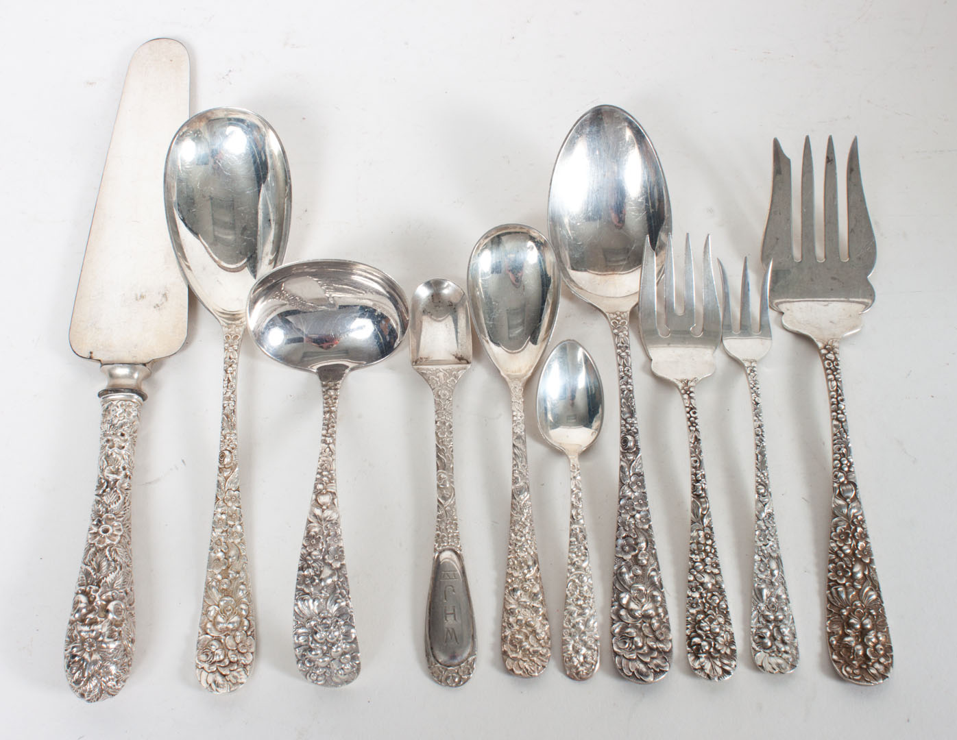 Appraisal: Group of assorted Stieff Rose sterling flatware comprising pieces including