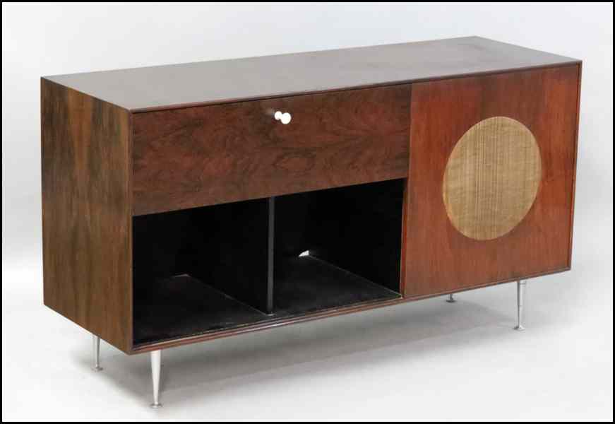 Appraisal: GEORGE NELSON FOR HERMAN MILLER STEREO CABINET Raised on aluminum