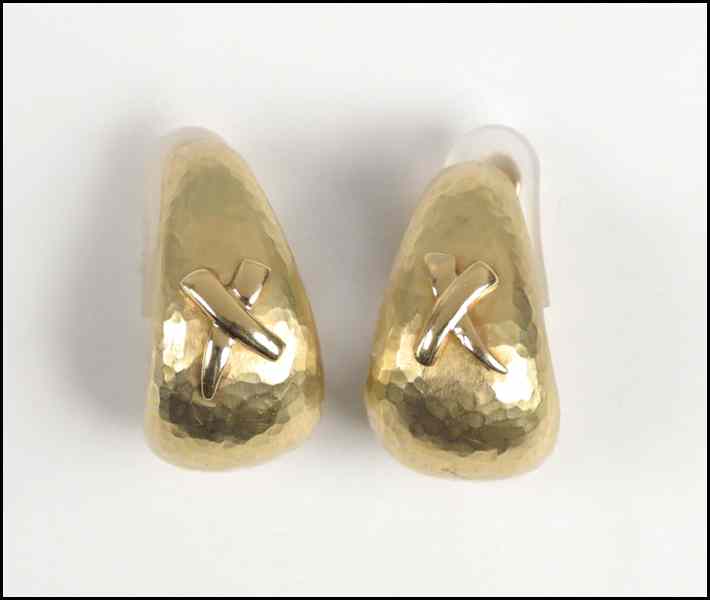 Appraisal: PAIR OF PALOMA PICASSO FOR TIFFANY COMPANY KARAT YELLOW GOLD