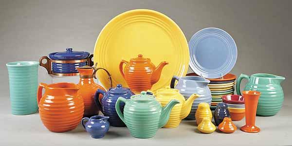 Appraisal: A Large Collection of Bauer Ringware Pottery over pieces variously