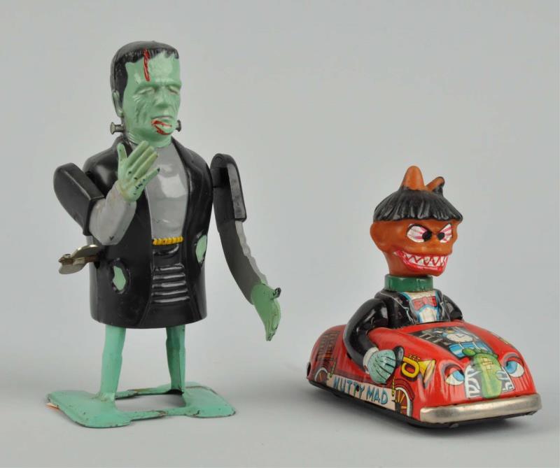 Appraisal: Lot Of Tin Litho Toys Includes a Nutty Mad driver