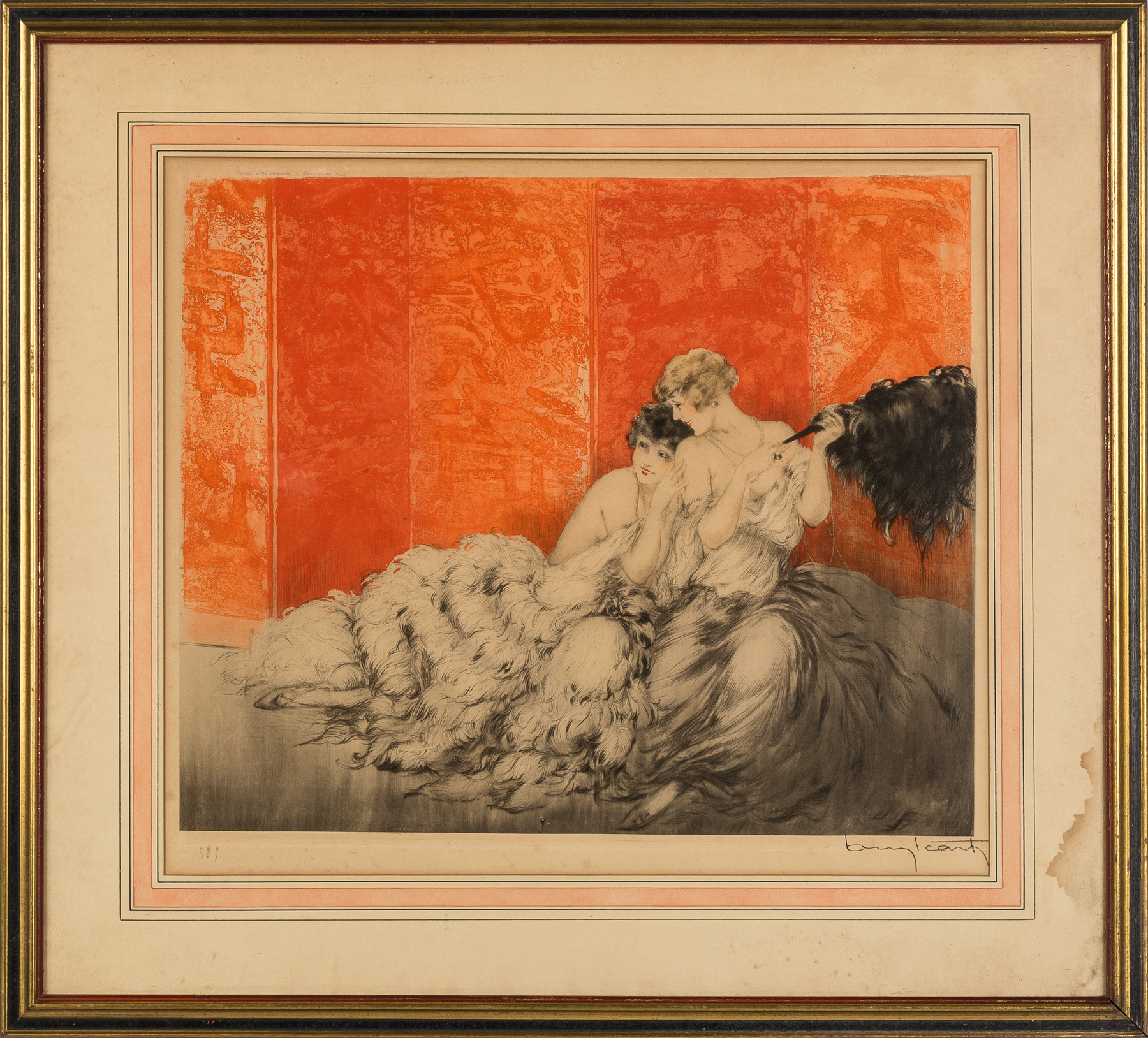 Appraisal: Louis Icart French - Mockery Moquerie Signed lower right windmill