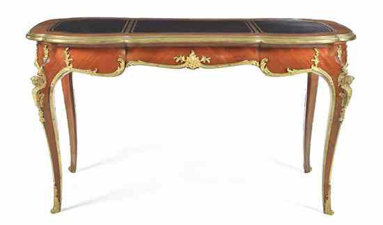 Appraisal: A Louis XVI Style Gilt Bronze Mounted Bureau Plat having