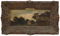 Appraisal: KARL PIERRE DAUBIGNY French - LANDSCAPE WITH HOUSE Oil on