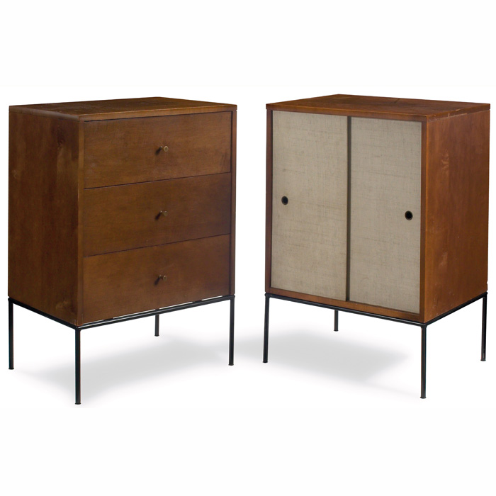 Appraisal: Paul McCobb Planner Group cabinets pair by Winchendon maple cases