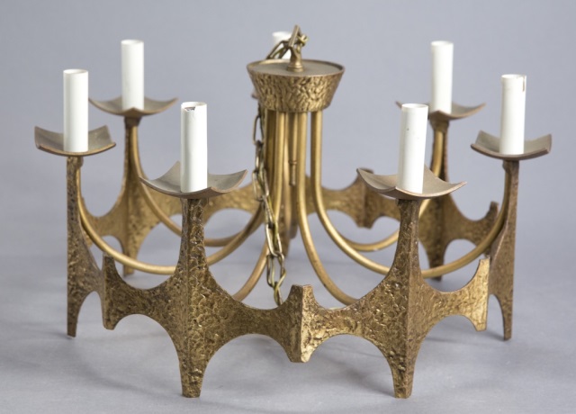 Appraisal: Moe Bridges Sculptured Chandelier Designed by Gaetano Sciolari ca Italy