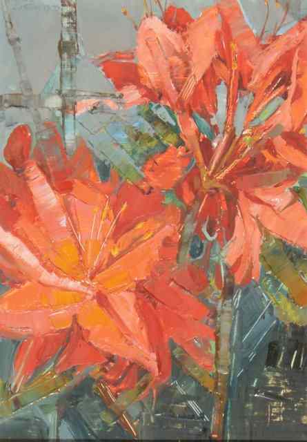 Appraisal: ALAN COTTON b Azaleas titled and dated verso oils on