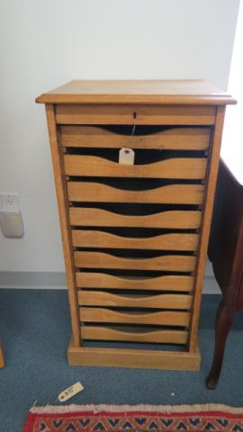 Appraisal: Oak Ten Drawer Document Chest circa