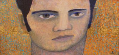 Appraisal: Malcolm Ashman born Portrait of Adriano or 'Bollywood Boy' monogrammed