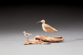 Appraisal: Miniature Curlew and Solitary Sandpiper by Ralph E Stuart Ralph