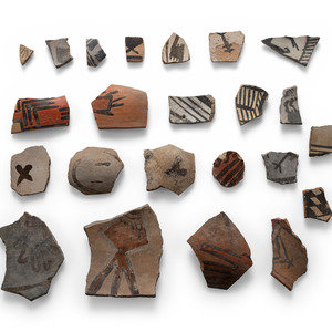 Appraisal: Collection of San Lazaro Pueblo Pottery Sherds Many with Human