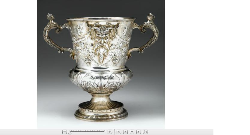 Appraisal: French silver wine coolerlate th century