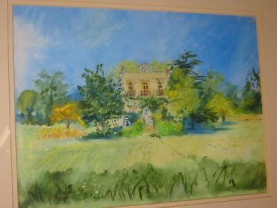 Appraisal: SELINA THORP Chateaux Mane Provence oil pastel unsigned label verso