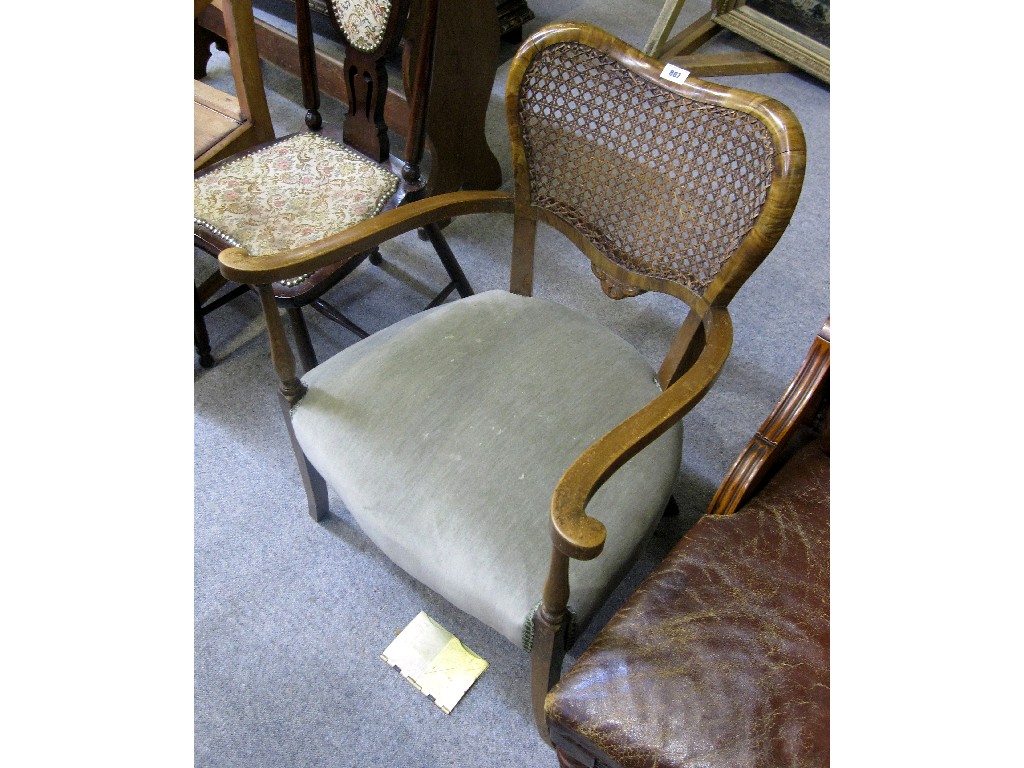 Appraisal: Bergere open armchair