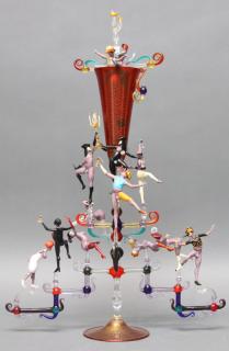 Appraisal: Lucio Bubacco Italian b - Arabesque at Palazzo Erotica Lamp