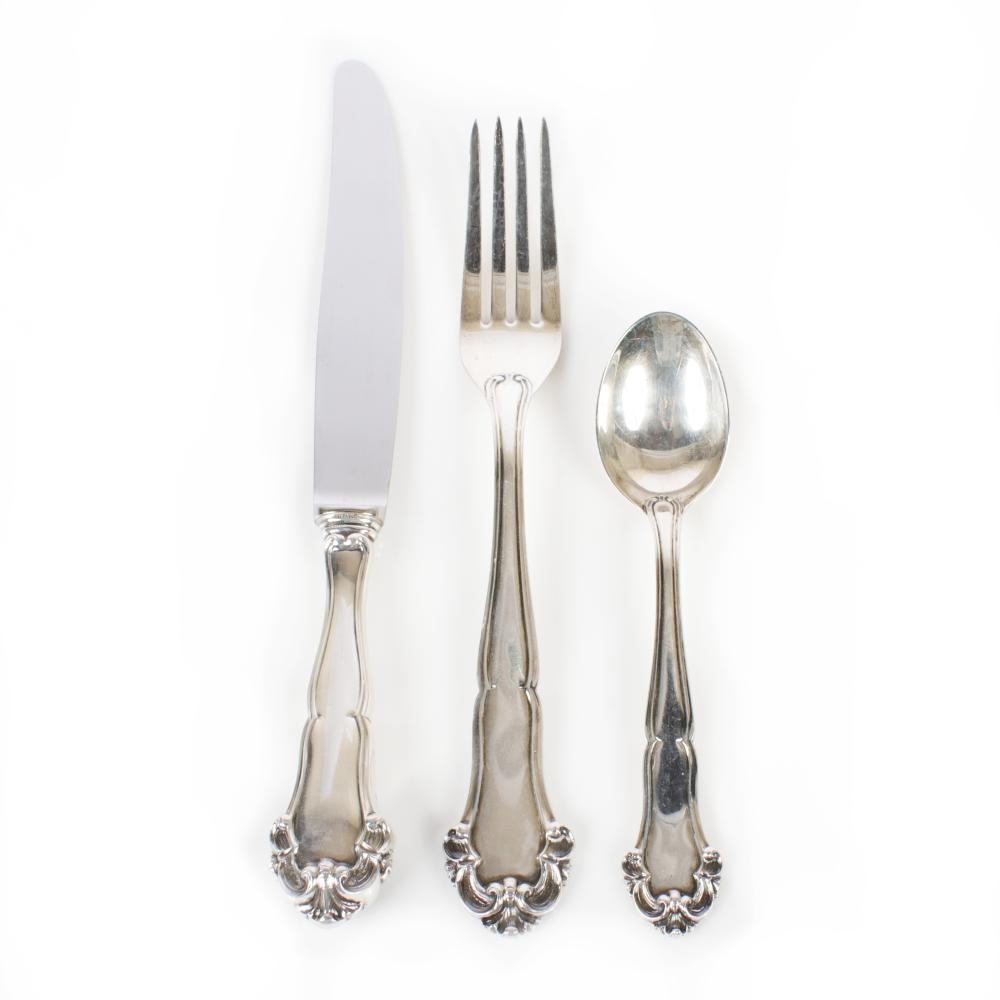 Appraisal: BUCCELLATI STERLING SILVER PC GRANDE IMPERIALE PATTERN FLATWARE TABLE SETTING