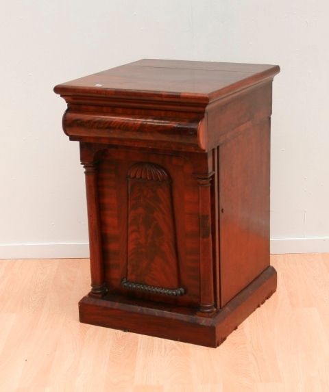 Appraisal: A Victorian mahogany sideboard pedestal later converted to a side