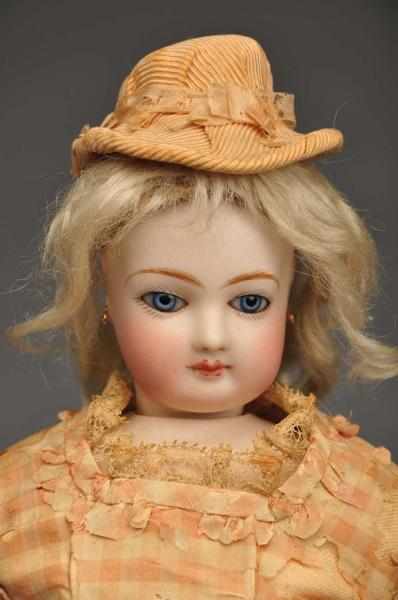 Appraisal: Beautiful French Bisque Jumeau Fashion Lady Doll Description Unmarked bisque