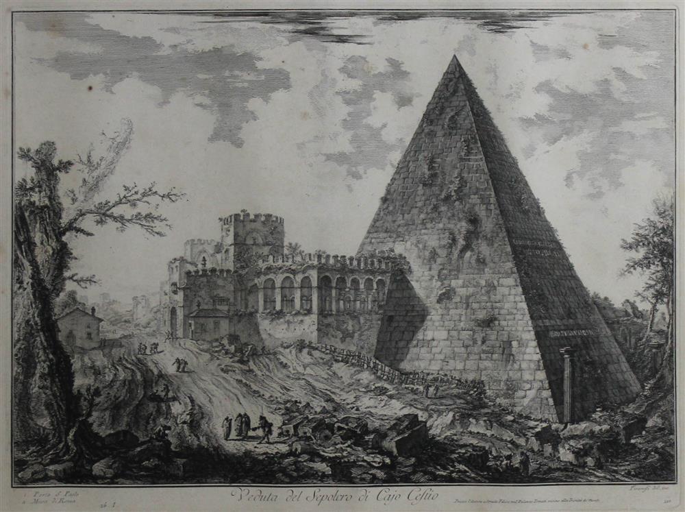 Appraisal: GIOVANNI BATTISTA PIRANESI ITALIAN - VEDUTA DEL SEPOLCRO DI CAIO