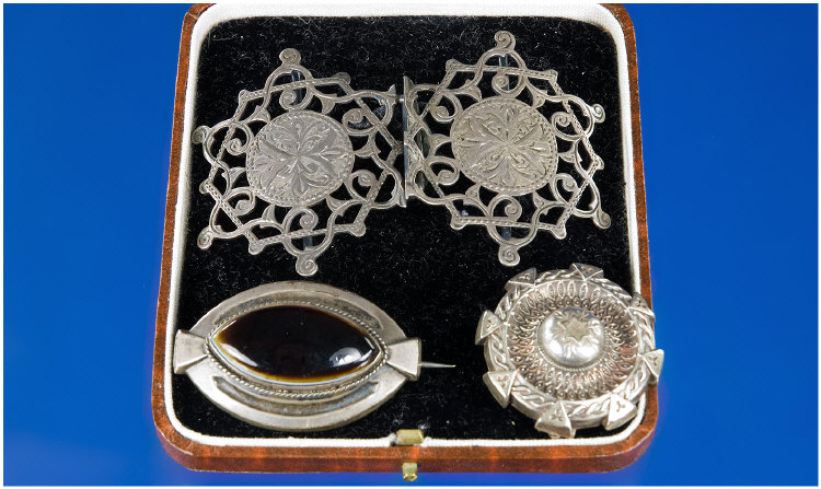 Appraisal: Art Nouveau Silver Nurses Brooch Of Star Form With Pierced