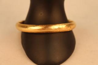 Appraisal: k Yellow Gold Ladies Bangle with brushed design Original appraisal