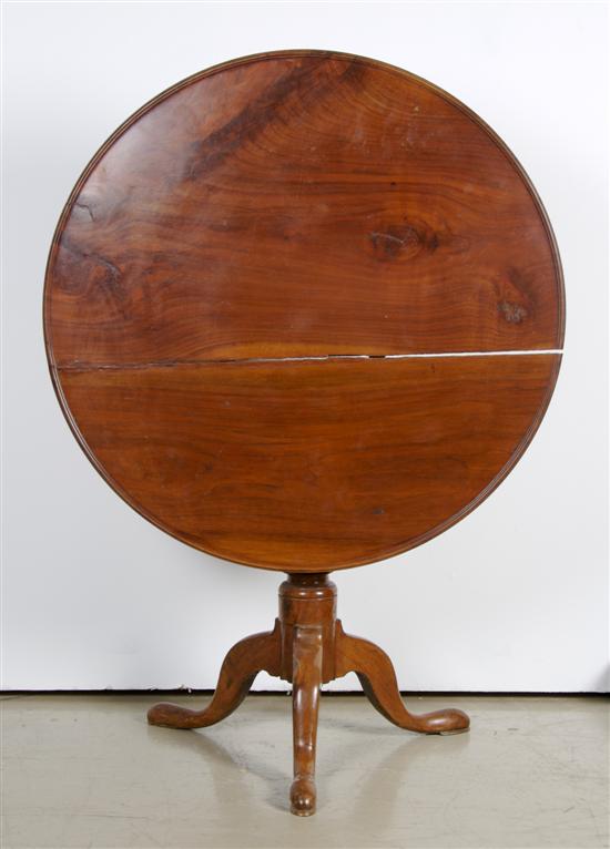 Appraisal: A Walnut Tilt-Top Table Height x width x depth inches