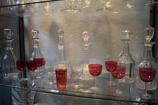 Appraisal: A COLLECTION OF DECANTERS to include a pair of th