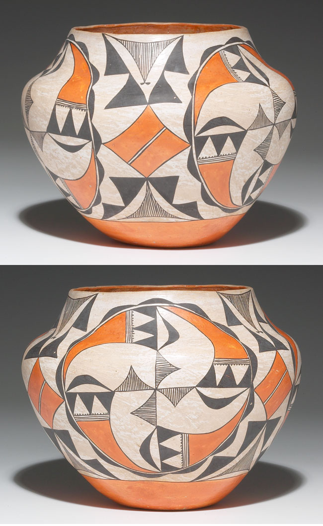 Appraisal: Acoma vase large shape in a tan matt glaze with