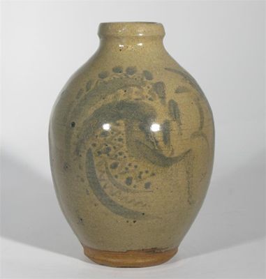 Appraisal: A stoneware vase by Margi Hine glazed to the foot