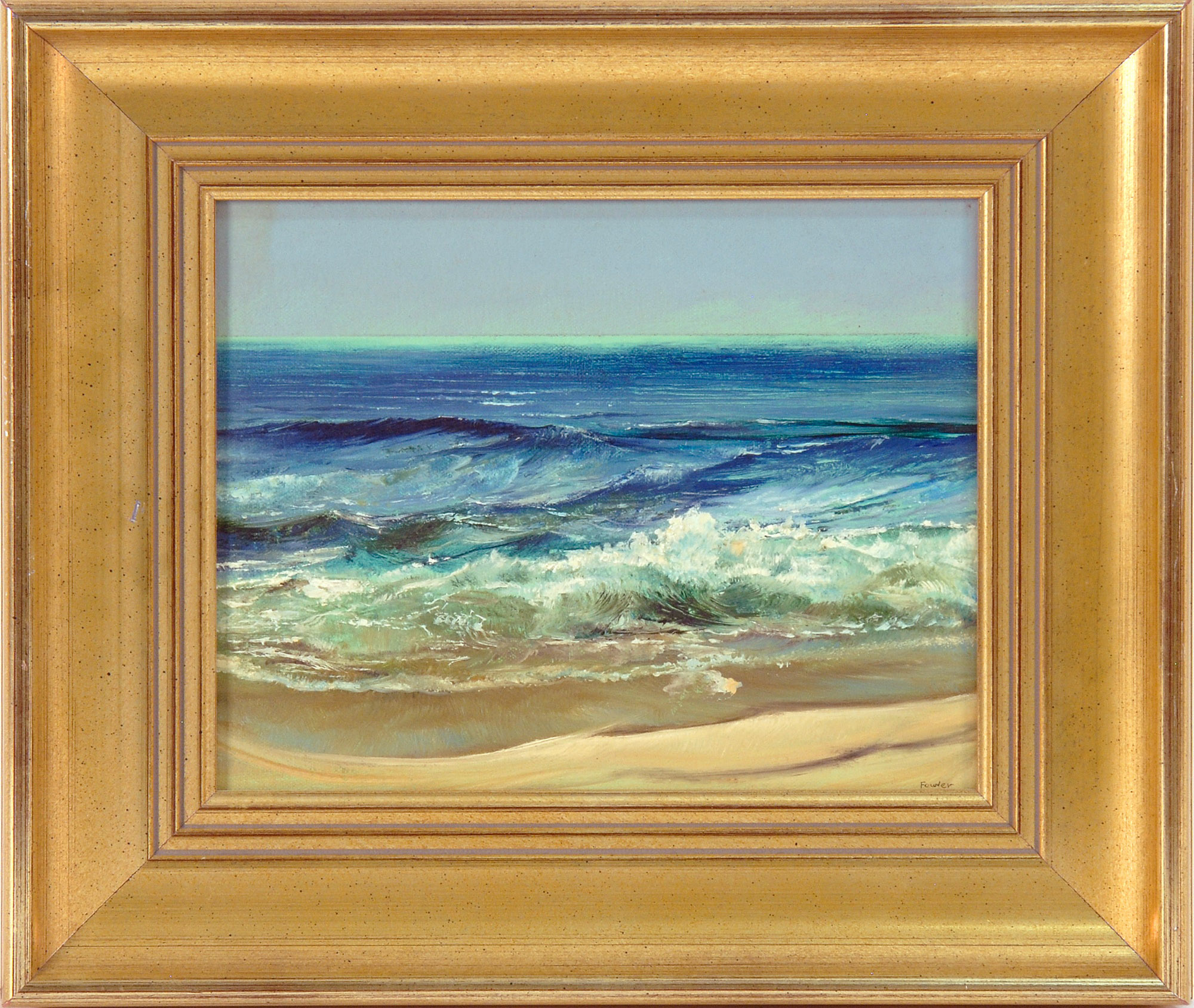 Appraisal: R RON FOWLERAmerican ContemporaryOuter Shore Wave Study Signed lower right