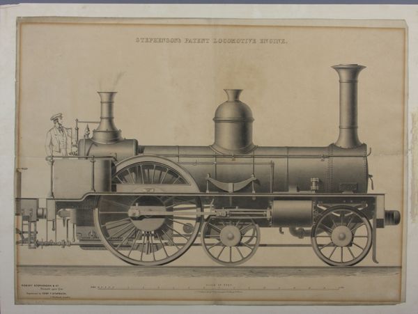 Appraisal: th Century English lithograph Stephenson's Patent Locomotive Engine published by