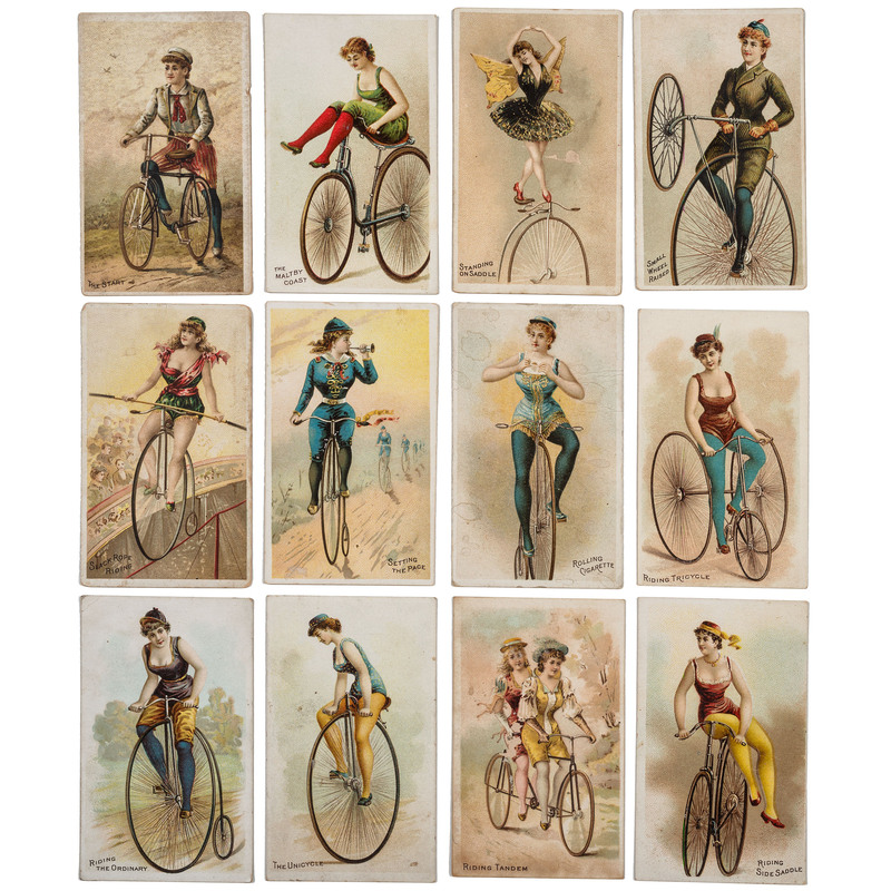 Appraisal: BICYCLES -- ADVERTISING Full set of Lady Bicycle and Trick