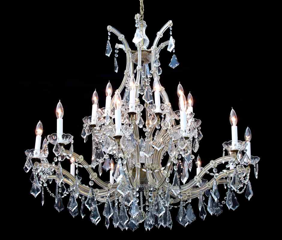 Appraisal: LARGE CRYSTAL TIER CHANDELIER tiers of lights each with central