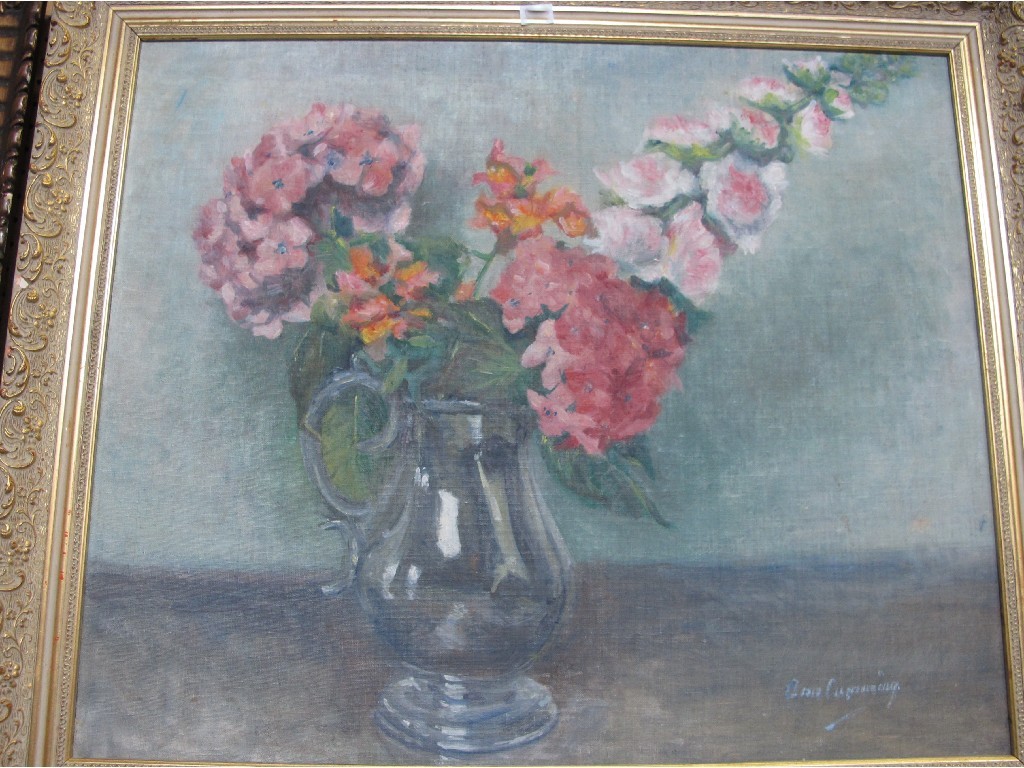 Appraisal: ANN CUMMING Oil on board still life signed recto and